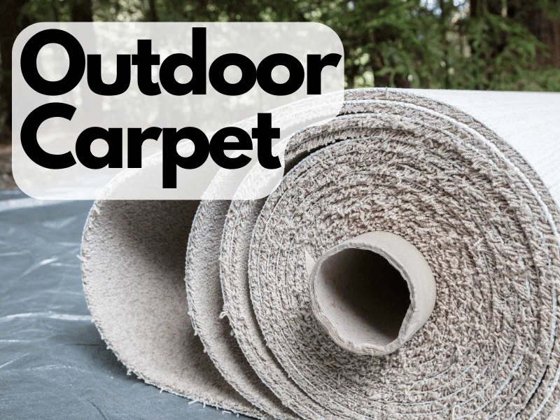 Roll of Carpeting outdoors